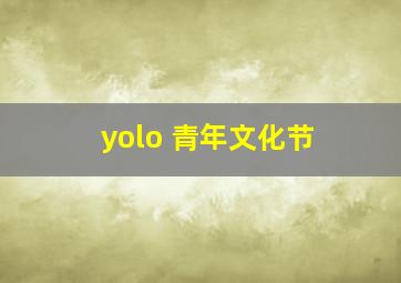 yolo 青年文化节